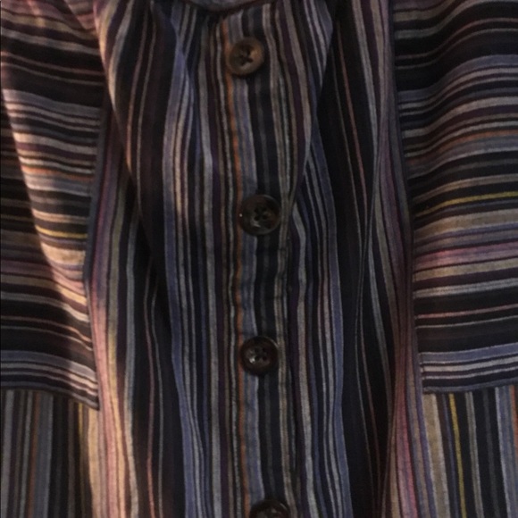 Mod-O-Doc Women's Stripe Button Front Peasant Skirt, Navy. XL - Picture 15 of 16